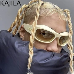 Cyber Y2K Punk Sunglasses Women Men Sports Square Sun Glasses for Ladies 2026 Luxury Brand Steampunk Sliver Eyewear Shades UV400