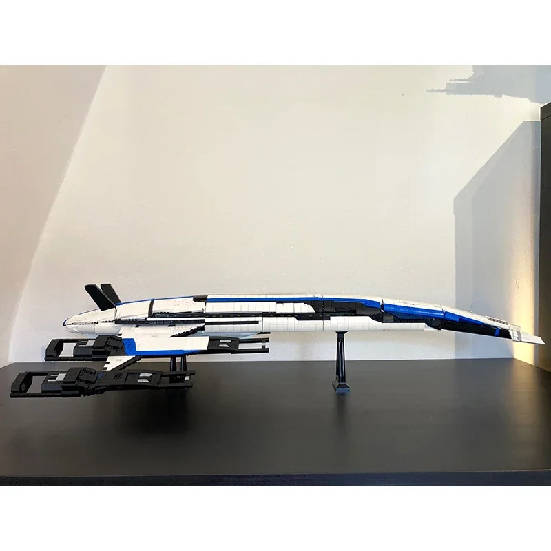 MOC Massseds SR-2 السفن المرجعية ألعاب مكعبات البناء عدة تأثيرات لعبة السفن الفضائية المقاتلين سفينة حربية الطوب لعب الاطفال الهدايا