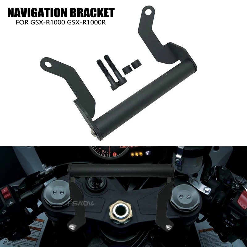 For SUZUKI GSX-R1000 GSX-R1000R Navigation Bracket GSXR1000R 2018-2023 Motorcycle Accessories GPS Plate Bracket Adapt Holder