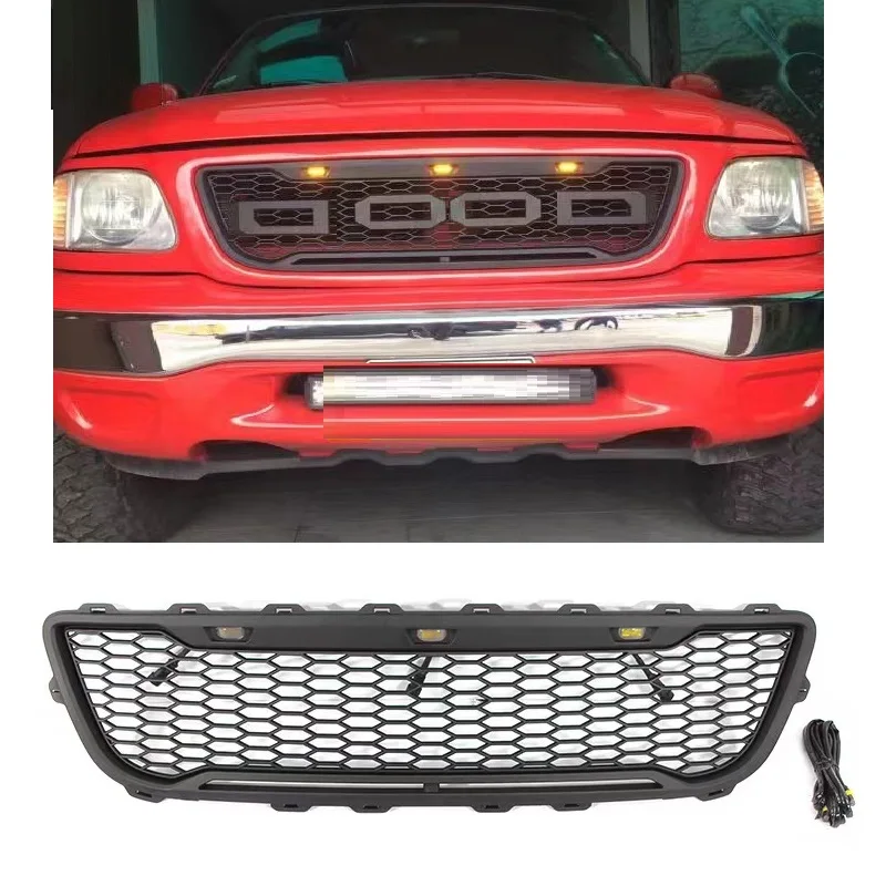 1999 F150 Racing Grills Fit For F-150 2000 2001 2002 2003 Abs Grille Mesh Grill Auto Accessories