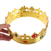 1pc Royal King Crown Birthday Party Crown Hair Hoop Birthday Party Headdress Halloween Costume Accessories Carnival Cosplay Prom