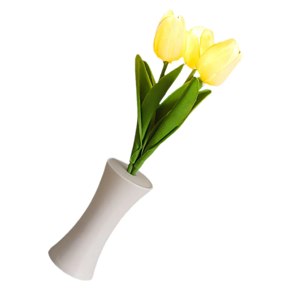 

RV Night Lights Unique Tulip Lamp Realistic Flower Design Small Decorative Table Lamps Portable Indoor Figurine Bedroom Home