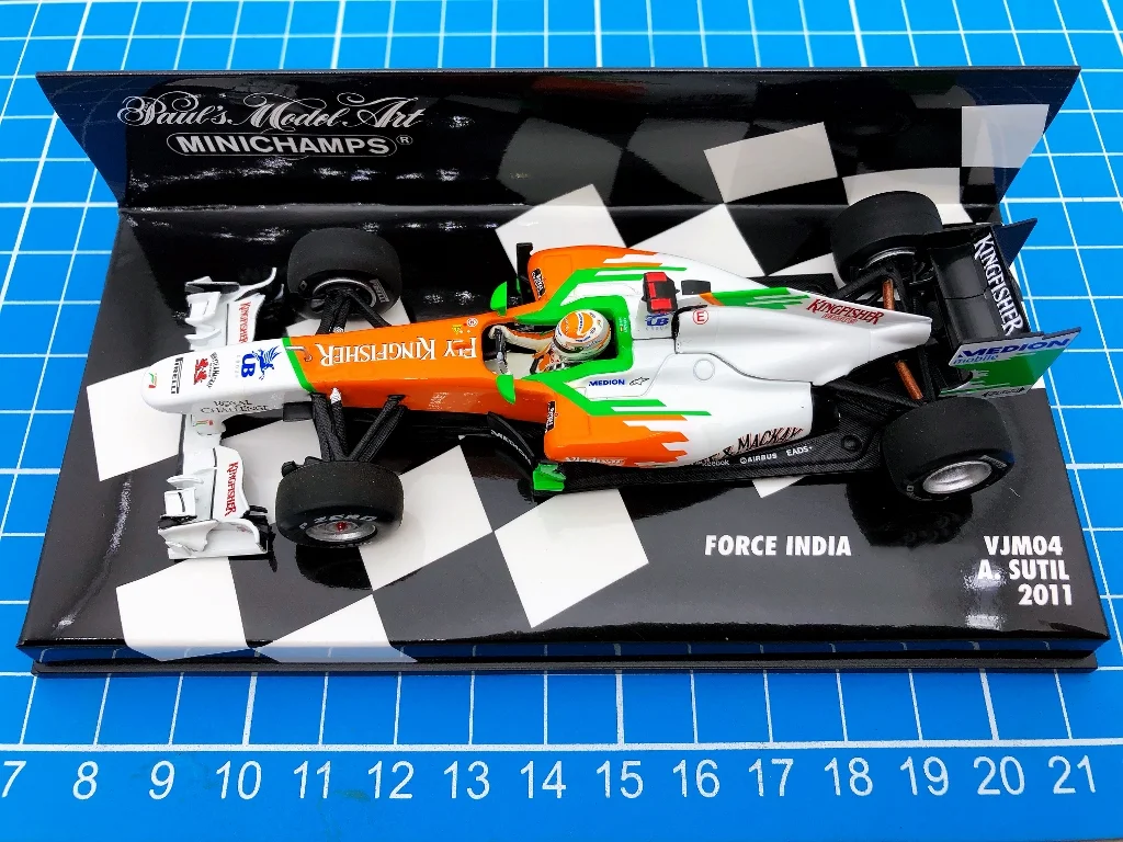 

Minichamps 1: 1 F1 VJM04 2011 Sutil, имитация, ограниченная серия, металлическая статическая модель автомобиля из смолы, игрушка в подарок