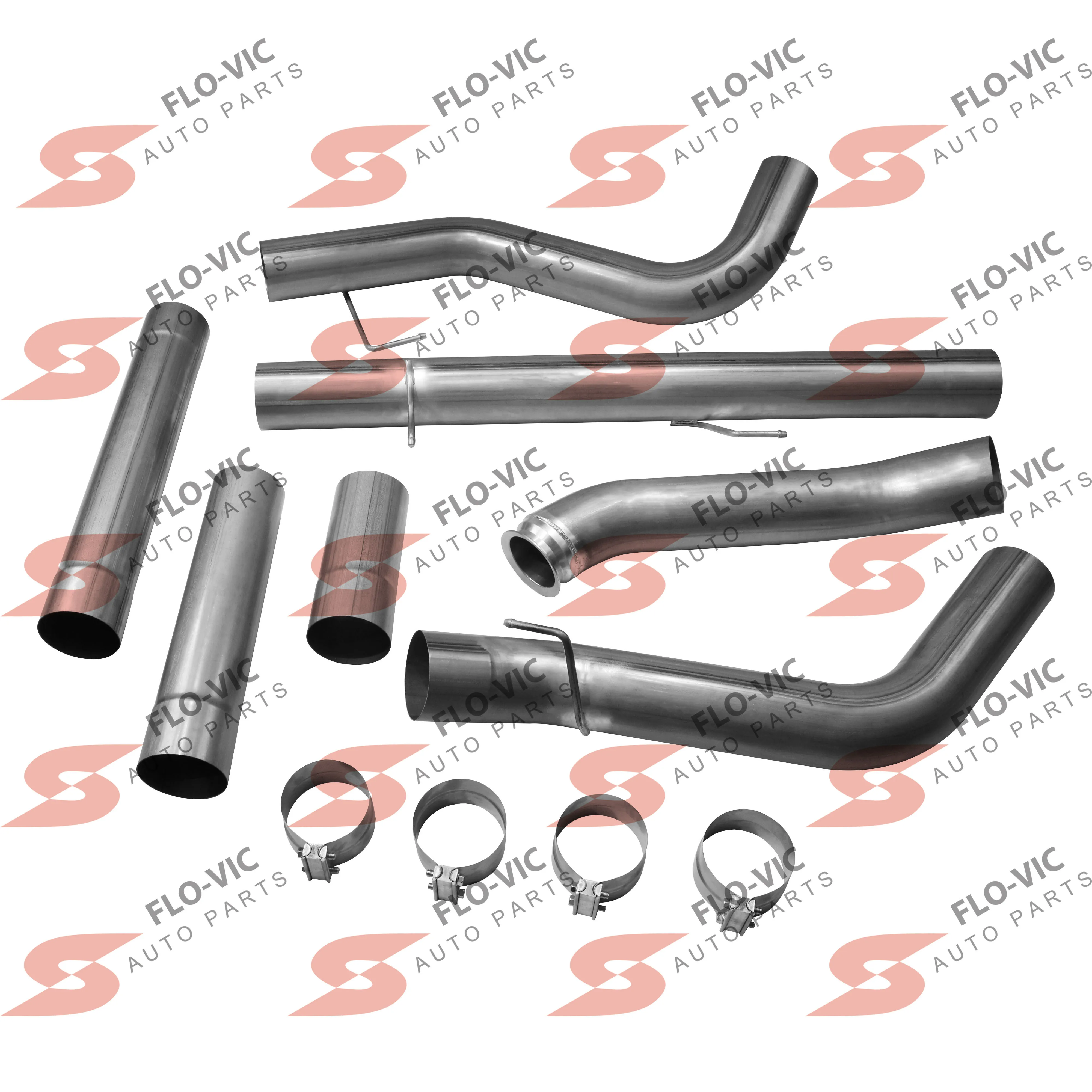 5-inch Exhaust Pipe with Fixture for 2013-2018 Dodge Ram 2500/3500 Cummins 6.7 Diesel Engine - SJ-011