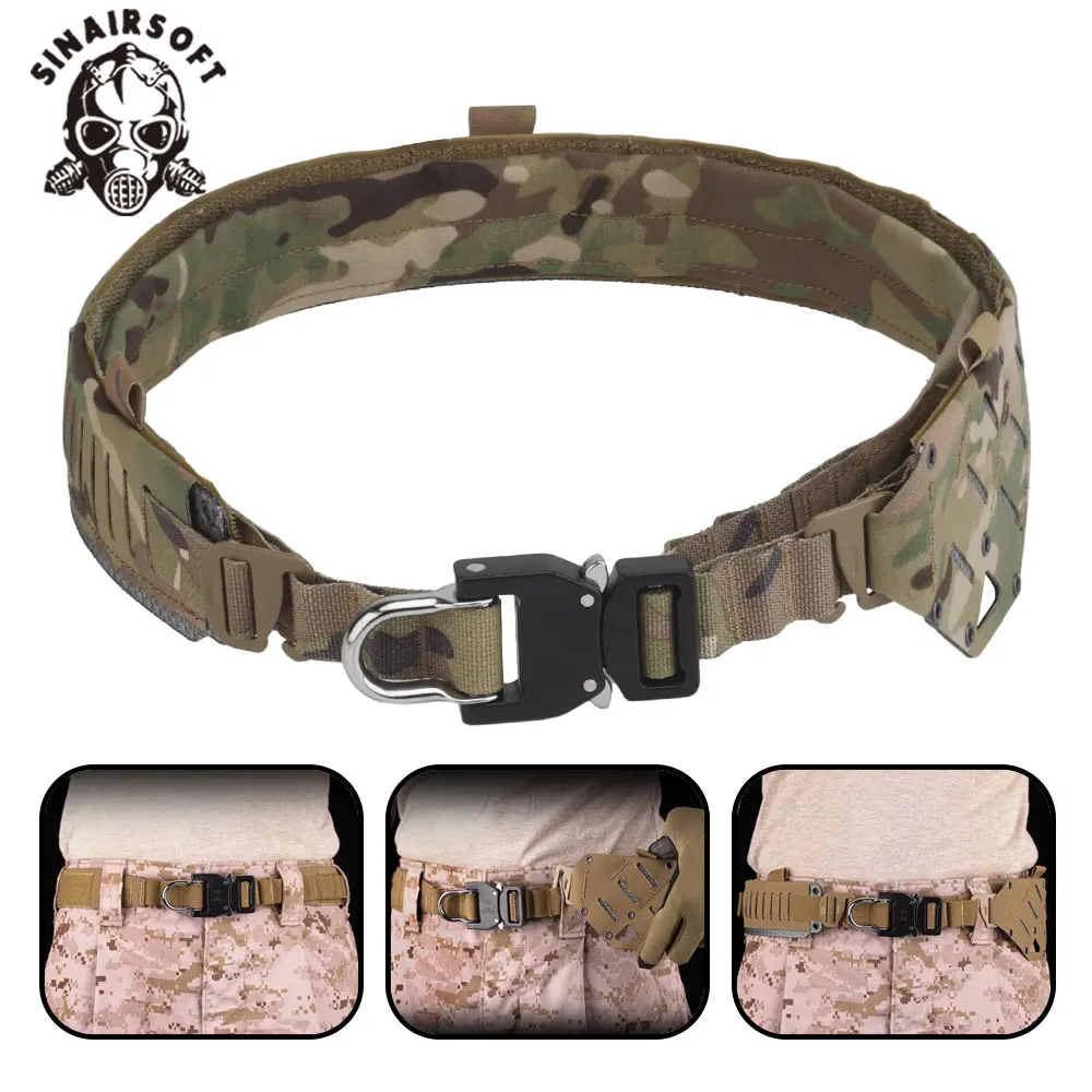 

SINAIRSOFT Tacical Belt G-Hook two piece girdle Molle System UBS Style Waistband Quick Rease Metal Buckle Hunting Equipment