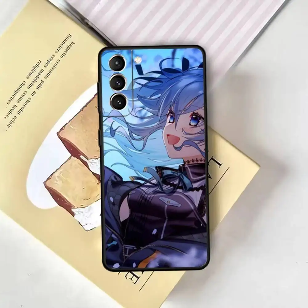 Suisei H-Hoshimachi 電話ケース Samsung GalaxyA13、21s、22、31、32、52、53、71、72、73、ソフトブラックカバー