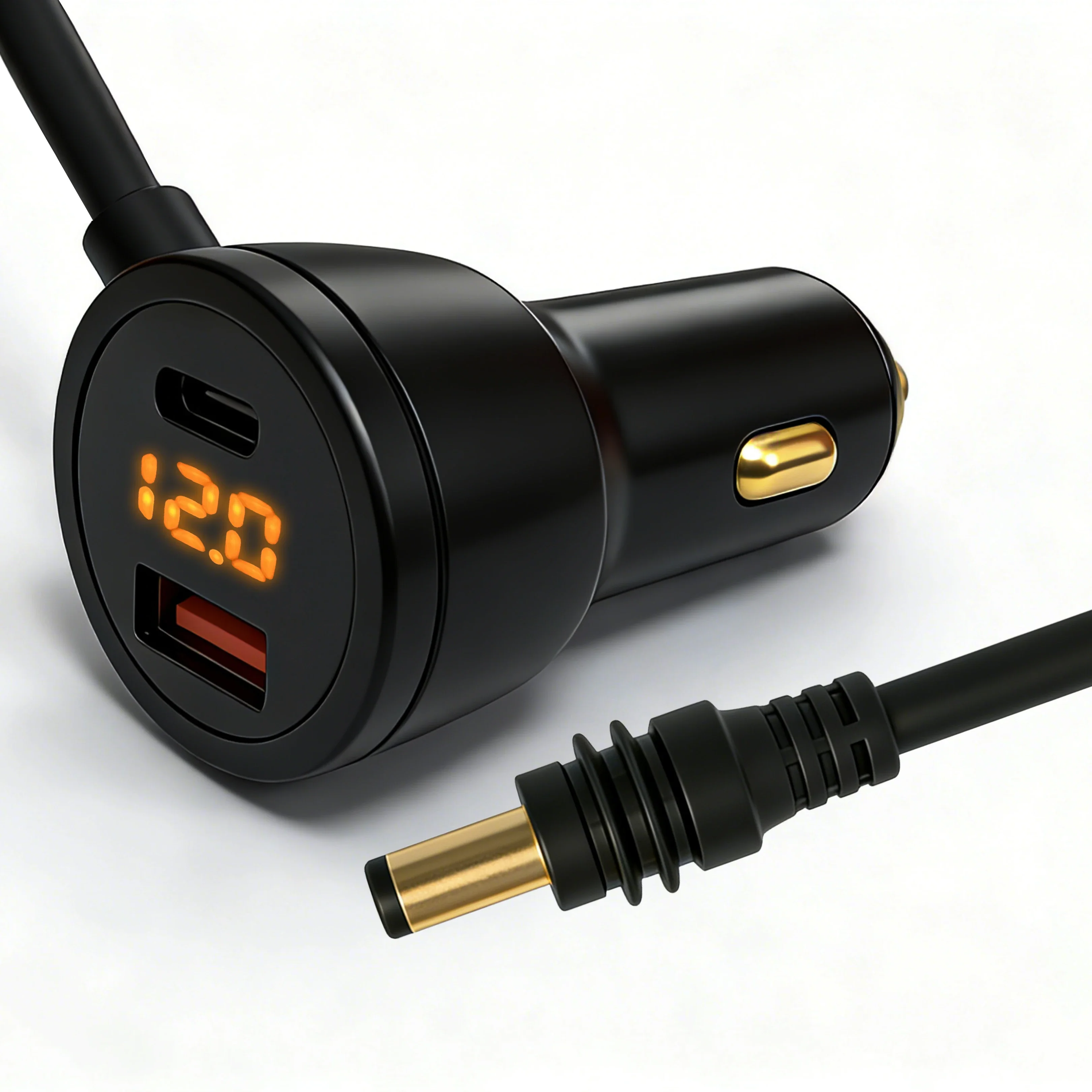 

Starlink Mini Cable Car Charging Unit, DC 24V Car Power Cord with Digital Display, USB-C PD 30W & USB-A 30W, for Trucks & Cars