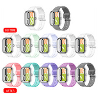 TPU band for Redmi watch 4 5 / Xiaomi Band 8 Pro 9 Pro Glacier strap that changes color when exposed to light