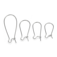 50Pcs Hypoallergenic Earring Hooks Earwire Connector Earring Teardrop Ear Wire for DIY Earring Jewelry Making 0.7mm