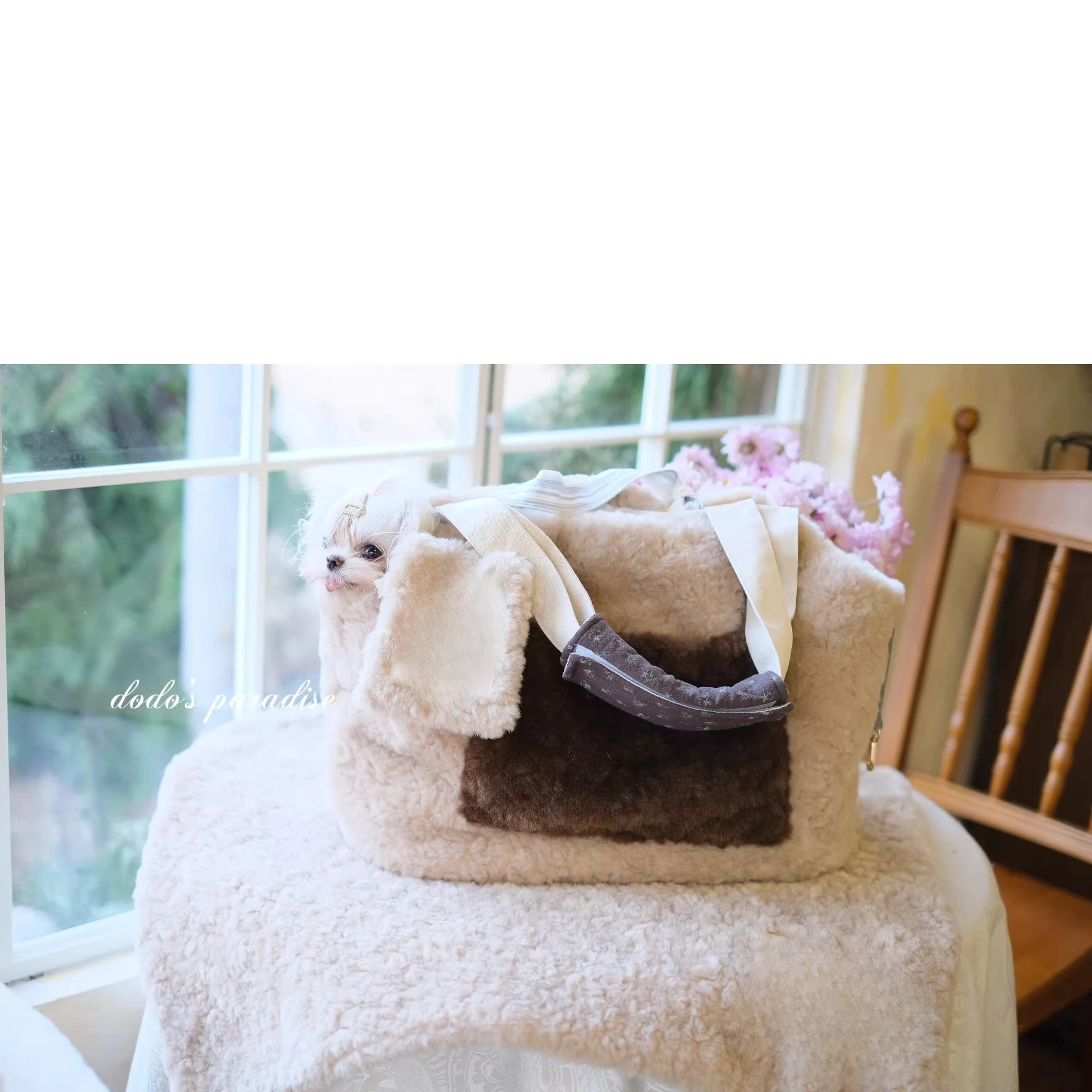 26 New Luxury Winter Pet Carrier Dog Bag Teddy Yorkie Handmade Shoulder Bag Puppy Warm Fleece Double Head Outing Dog accessories