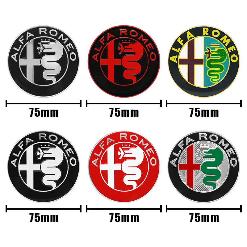 Alfa Romeo Steering Wheel Badge Car Hood Front Emblem For Giulia Stelvio Giulietta 156 159 147 Mito Tonale Brera Disco Vola