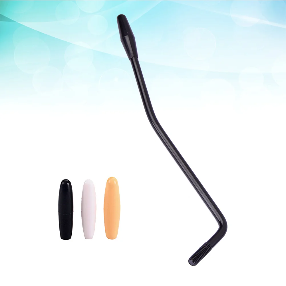 

6Mm Thread Guitar Tremolo Arm Whammy Bar Single Arm For Electric Guitar 3 Caps Black String Tension Control Tool