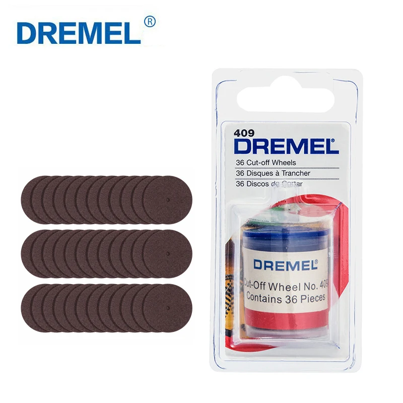 Imagem -02 - Dremel 409 Cut Off Wheel ez Lock Disco Fino Cut Anexo Router 15 16 Diâmetro Acessório Ferramenta Rotativa de Corte 36 Pcs