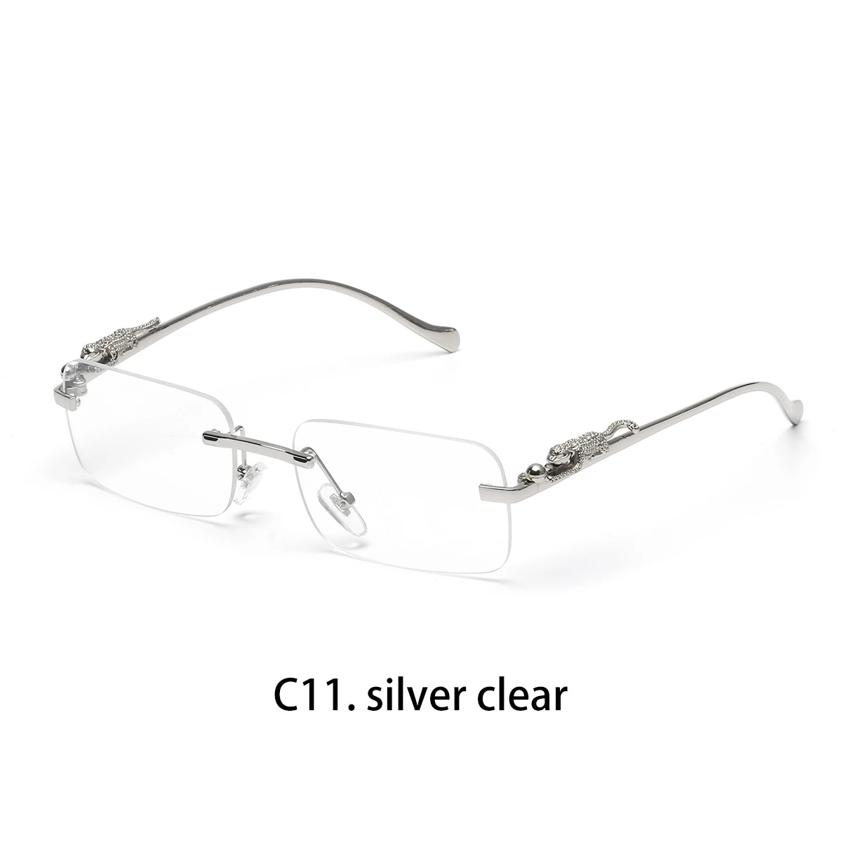 Ruiao randlose Sonnenbrille UV400, modische quadratische Metallbrille für Damen und Herren, Designer-Marken-Sonnenbrille für Outdoor-Aktivitäten.