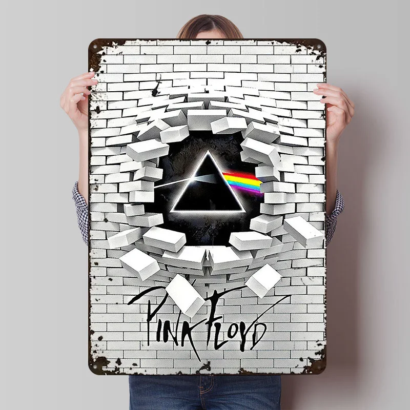 Pink Floyd The Wall Tin Poster Customized Wall Art Retro Vintage Metal Signs for Fans Room Home Decoration Gaming Office Decor