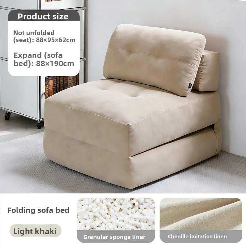 Sofa bed folding, fabric new bedroom living room rental room sofa