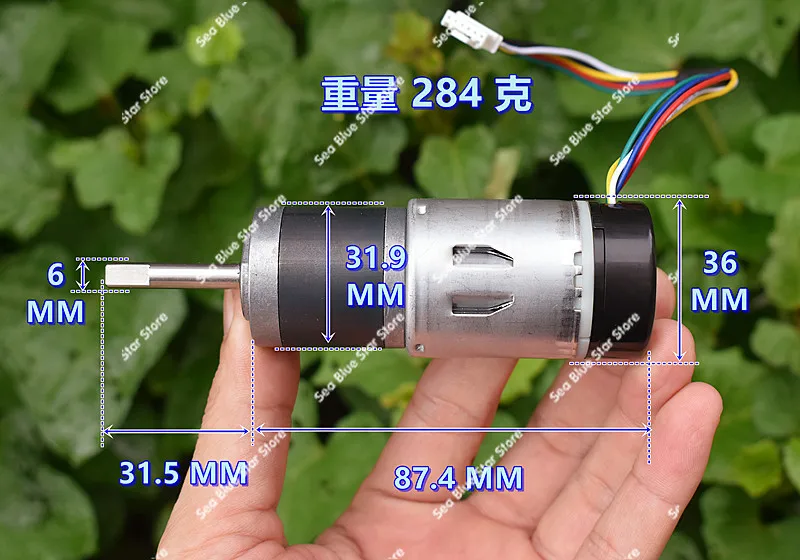 All-metal gear, planetary geared motor, front ball bearing DC24V 128 rpm, forward and reverse motor