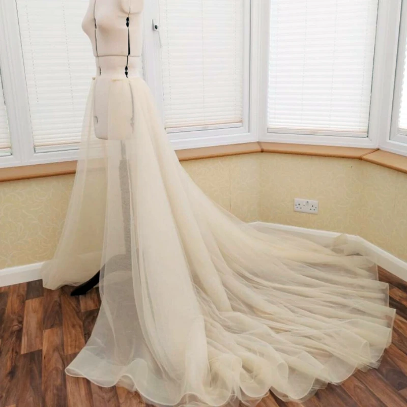 4 layers tulle skirt wedding train white Detachable skirt bride skirt customsize S M L XL XXL XXXL