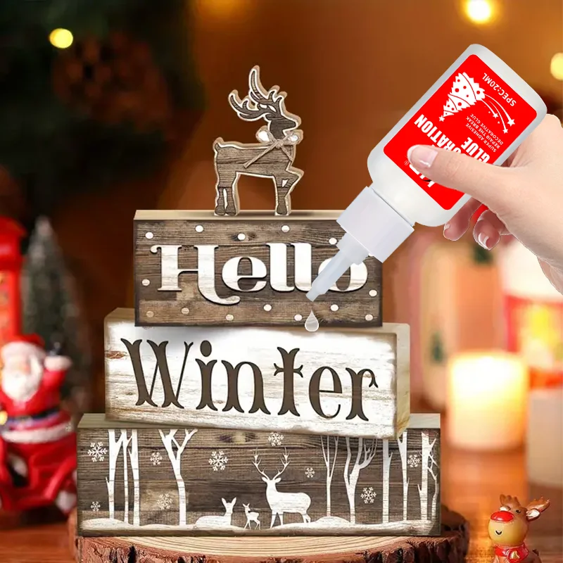 غراء خاص لتزيين العطلات - لاصق سريع، متعدد الأغراض، مثالي لزينة عيد الميلاد، سهل الاستخدام، مقاوم للطقس، 20 مل