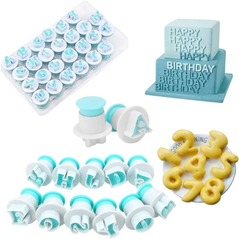 Gebäckform, DIY-Fondant-Ausstecher, Embosser und Kuchendekorations-Werkzeugset zum Erstellen köstlicher Kekse und Gebäck zu Hause