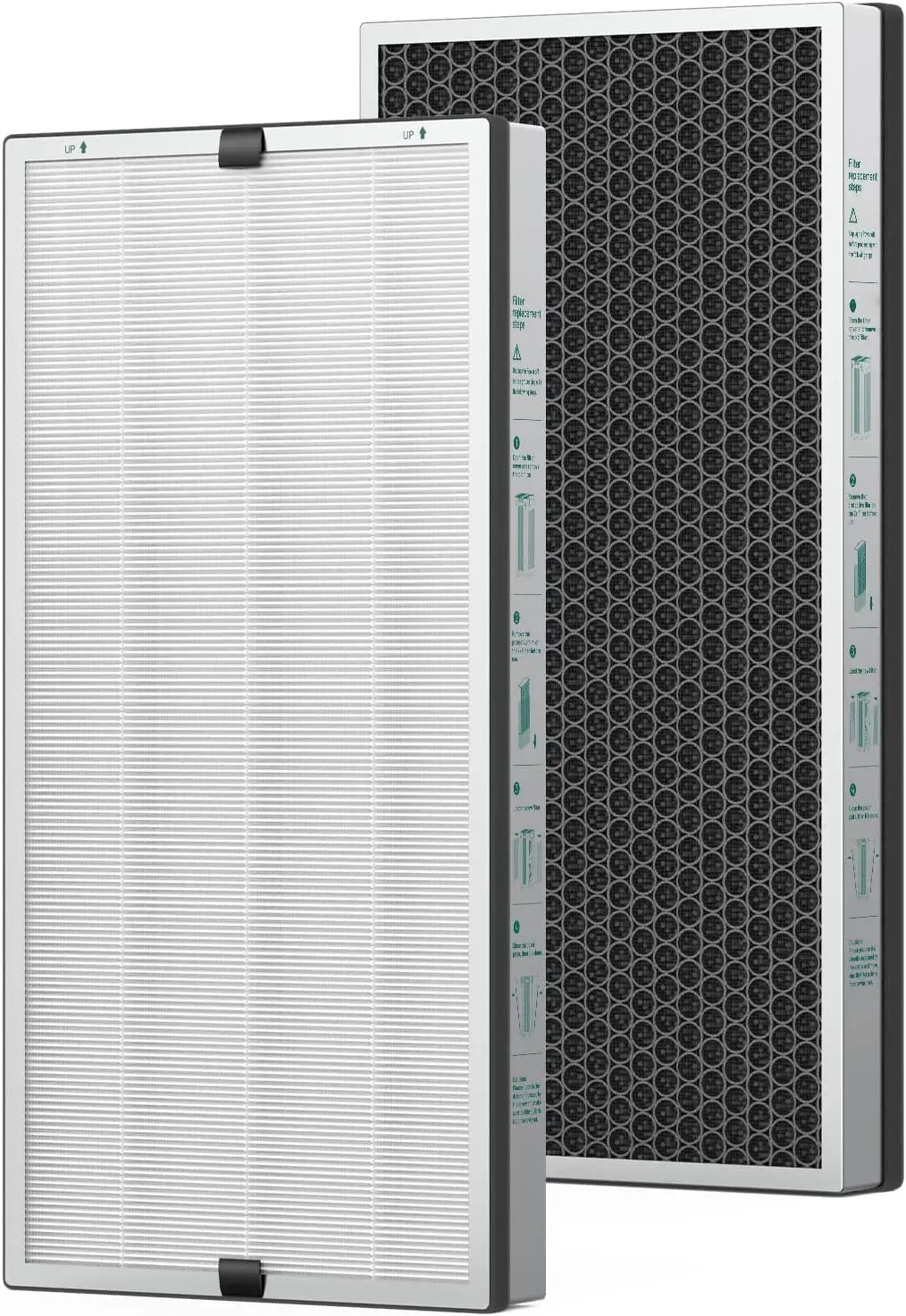 

Комплект из 2 фильтров True HEPA 13 для очистителя воздуха с активированным углем, удаляет пыль, пыльцу, запахи и летучие органические соединения для чистого воздуха