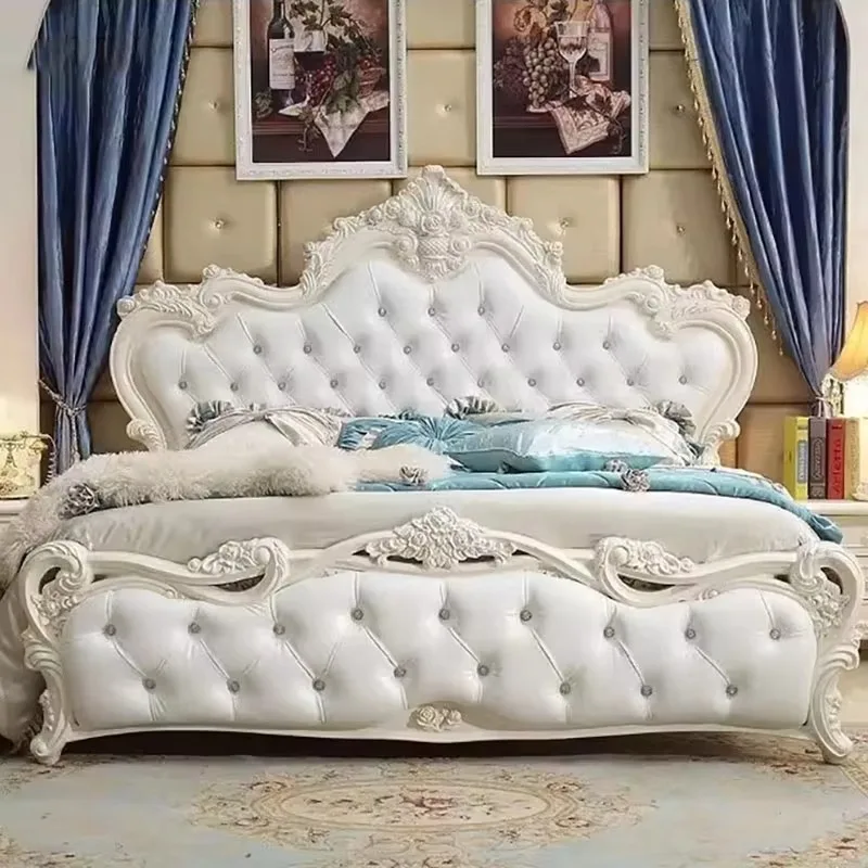 الحديثة الفاخرة سرير مزدوج المعزي اللوح الأمامي قواعد كاملة الحجم سرير مزدوج غرفة المعيشة تخزين Schlafzimmer Bett أثاث المنزل #5