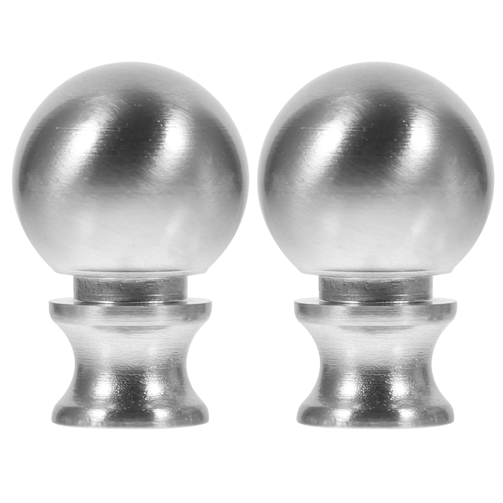 

2Pcs Lampshade Finials Zinc Alloy Retro Silver Decorative Lamp Knobs for Table Floor Lamps Vintage Light Fixture Parts