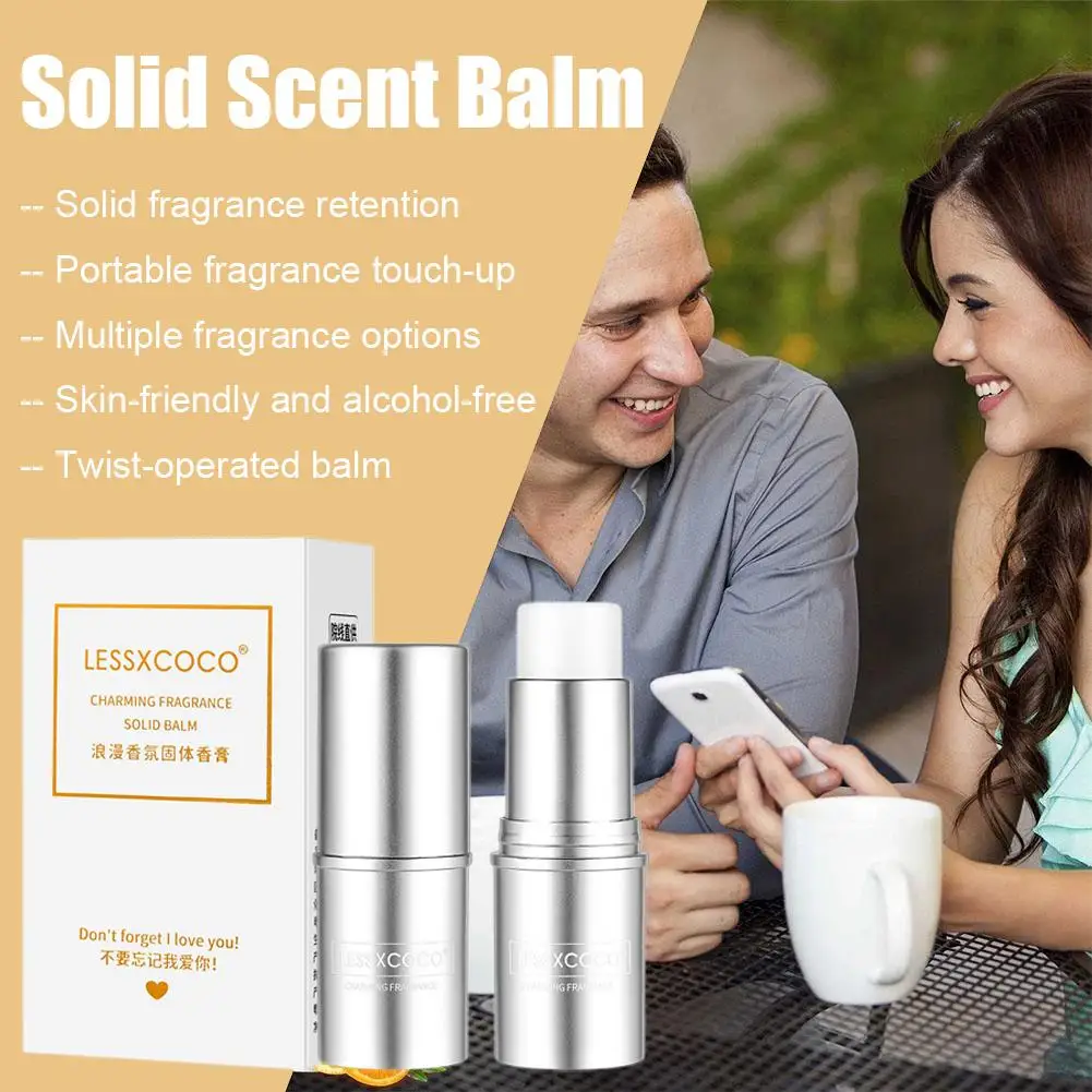 Fresh Floral Long-Lasting Fragrance, Romantic Solid Perfume Balm, Subtle Scent Solid Perfume, Portable Cute Compact