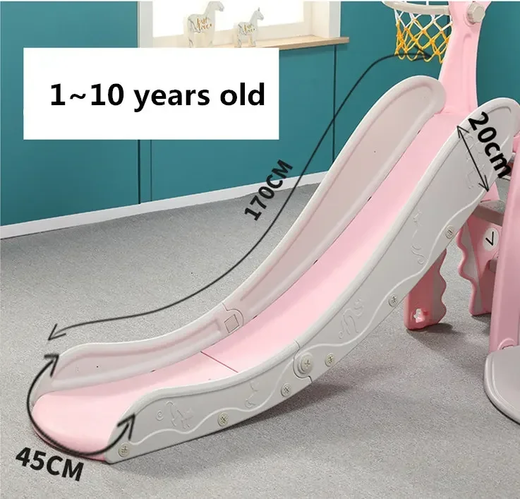 Baby Slide 4 in 1 Children Indoor Home Safety Slide Swing Chair Slide Combination Kindergarten Kids Playground Sports Game Toys