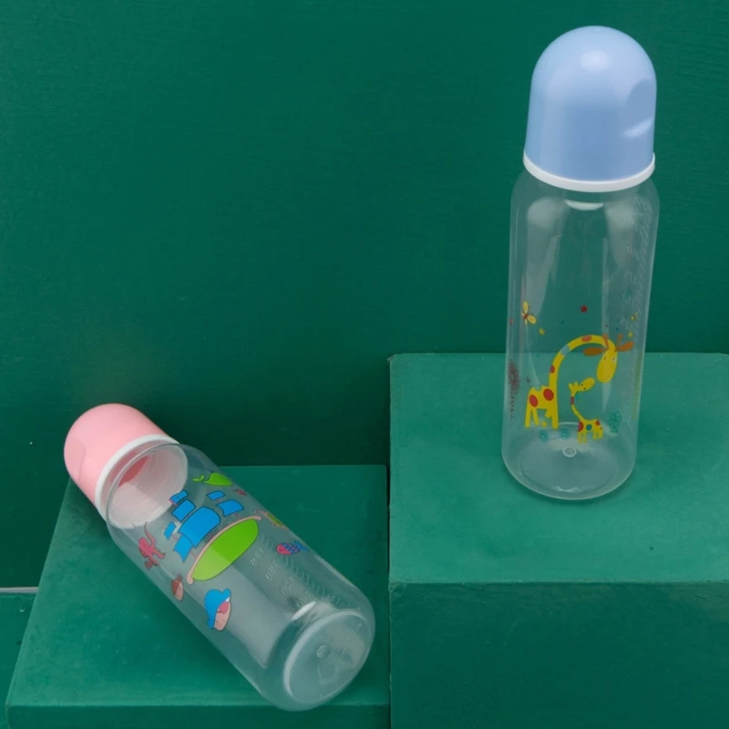 Lightweight Baby Bottle with Different Patterns 250ml Baby Bottles Baby Feeding Pacifier Bottle Quality Plastics Made