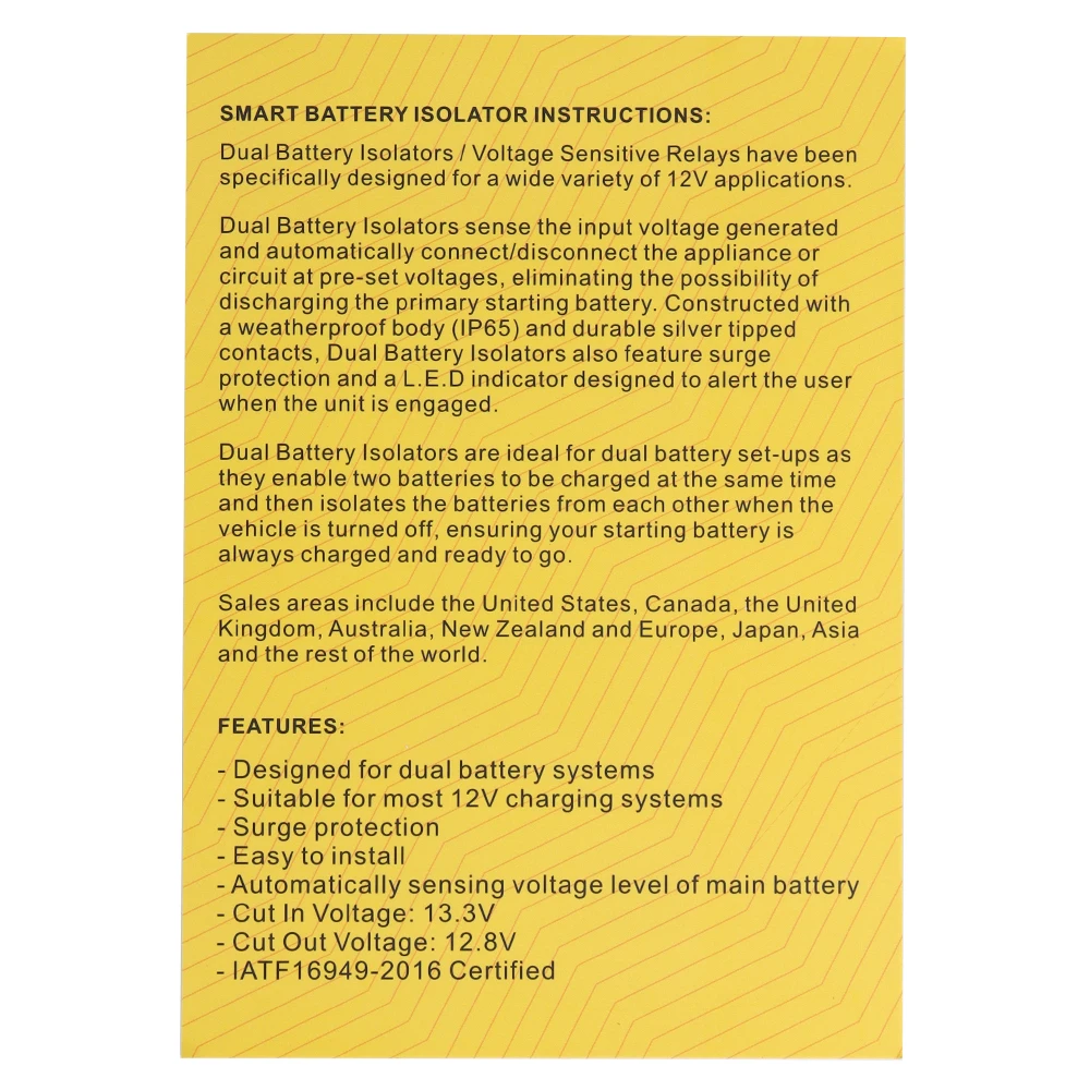 

Набор чувствительных к напряжению разделенных реле заряда, 12 В, 140 А, 110 А, для кемпера, автомобиля, яхты, пароварки, Smart 2, аккумуляторная батарея, изолятор заряда