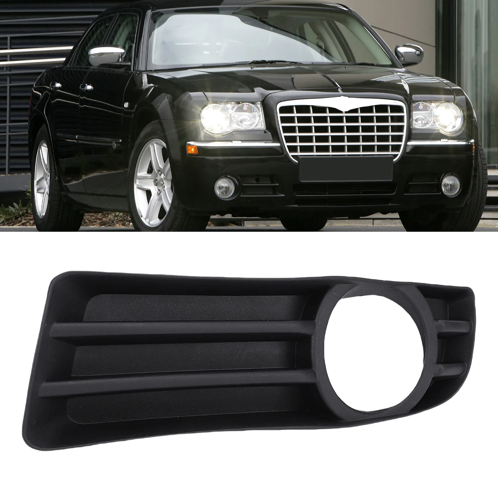 

Sporty Fog Lamp Bezel Cover – Impact-Resistant Trim Grille for 300 (2005-2010)