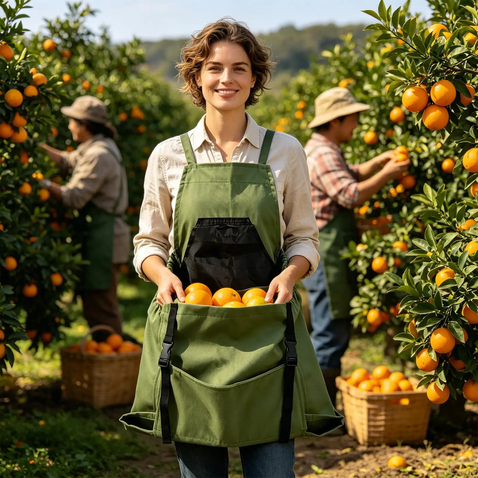 Gardening Apron With Quick Release Pockets Outdoor Harvest Apron For Gardeners Farmers Landscapers Women Men Greenhouse Orchard