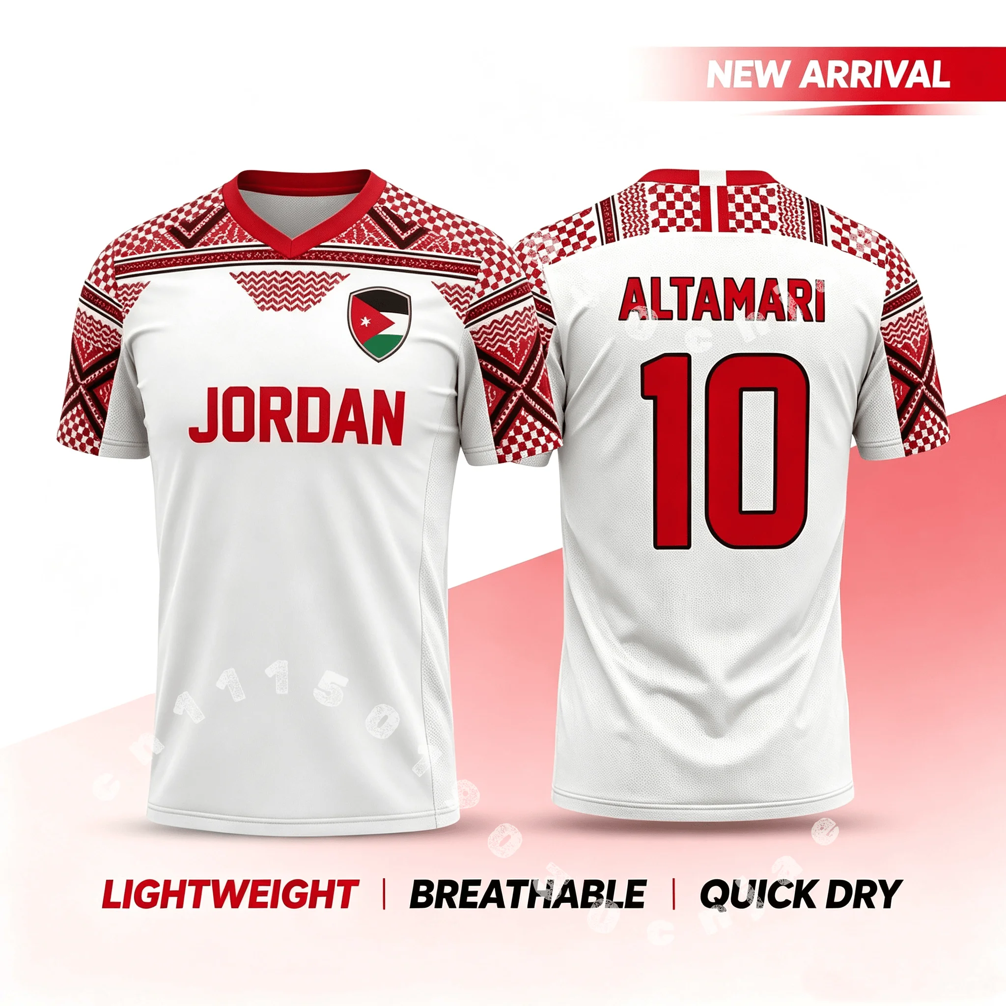 Modern Ethnic Cultural Sport Style Jordan No. 10 Soccer Fans Jersey Summer Breathable Casual Streetwear Top for Men Women Kids