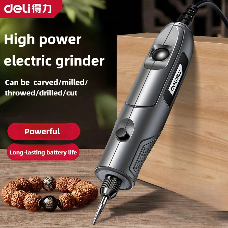 

Deli Mini Handheld Electric Grinder Perfect for Small - scale Grinding Polishing of Jade and Wood Carving Cutting Electric Tool