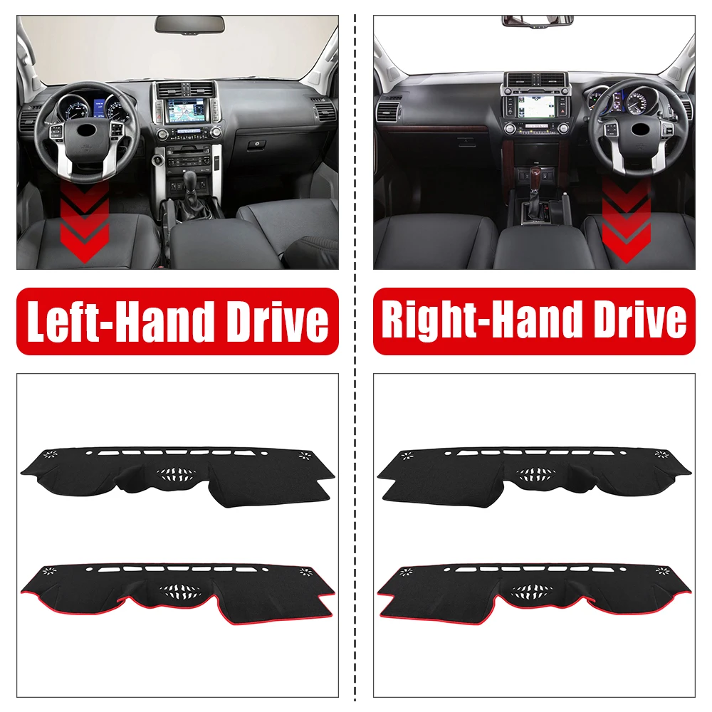 Car Dashboard Cover Avoid Light Pad Carpet For Toyota Land Cruiser Prado 150 J150 2010-2016 2017 2018 2019 2020 2021 2022 2023