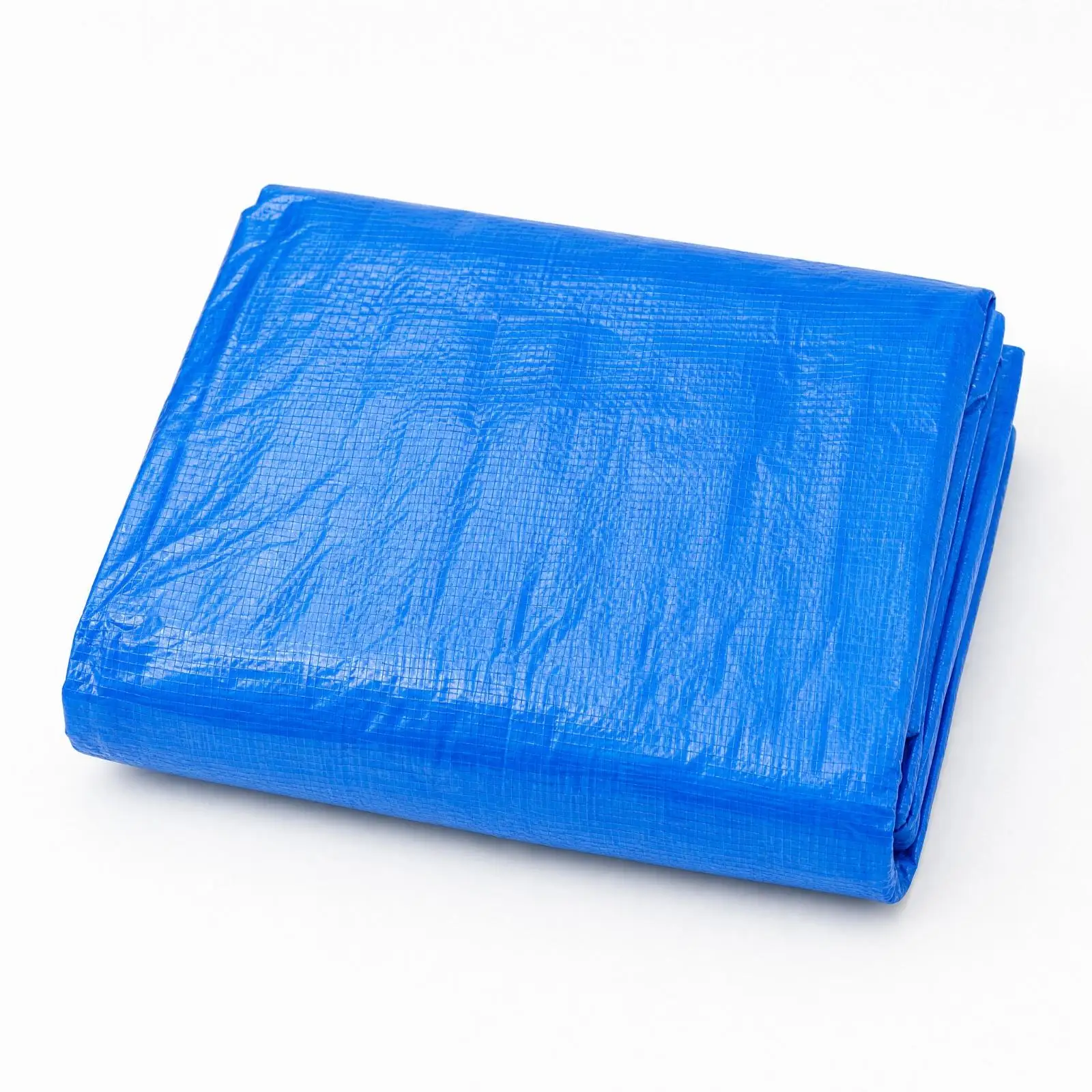 Blue Woven Outdoor Pool Cover for Rectangular Above Ground Swimming Pool with Securing Rope