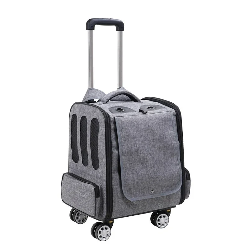 

Pet trolley case, dog going trolley bag, cat suitcase, backpack.