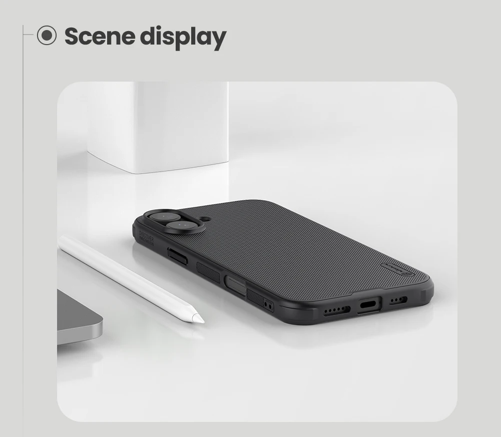 Für iPhone 16 Fall Nillkin angepasst Fall für iPhone 16 hochwertige super gefrostete Schild Fall matte PC-Abdeckung – Detail 13