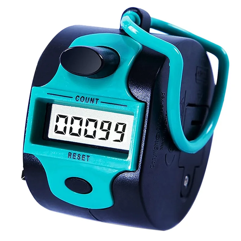 Luckshopping 5X Counter Electronic Clicker Manual Digital Stitch Counter Finger Ring Mechanical Handheld Counter For Row People