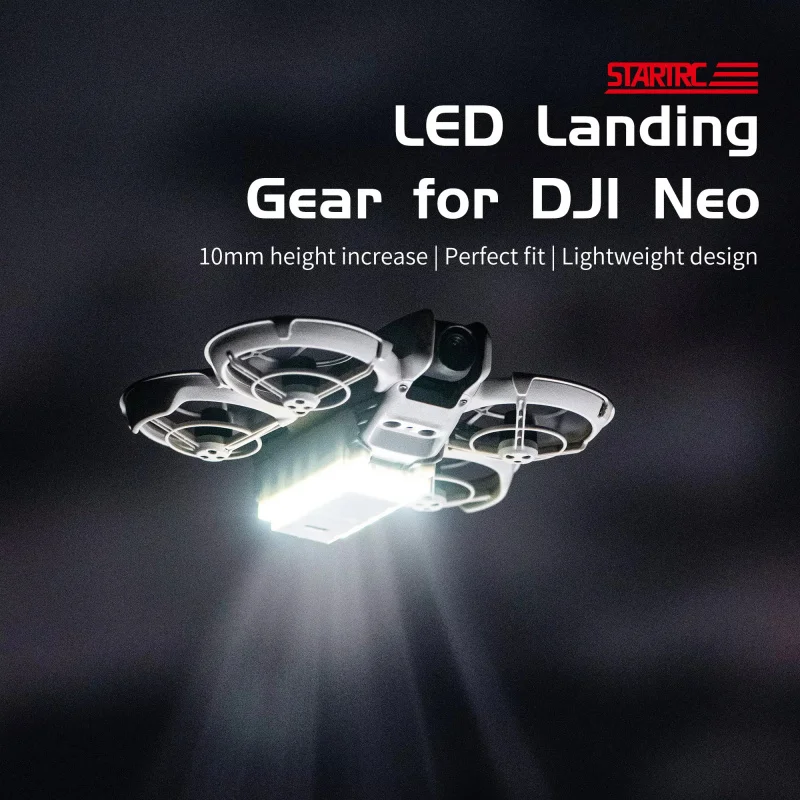 LED Landing Gear for DJI NEO 10mm Height Increase Rechargeable Strobe Landing Navigation Light Luminous Tripod Drone Accessories