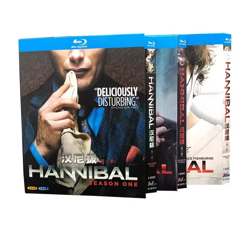 

BD Blu-ray Discs High-Definition Suspense Thriller US TV Series Hannibal Seasons 1–3 Complete Unedited Edition 6-Disc Box Set
