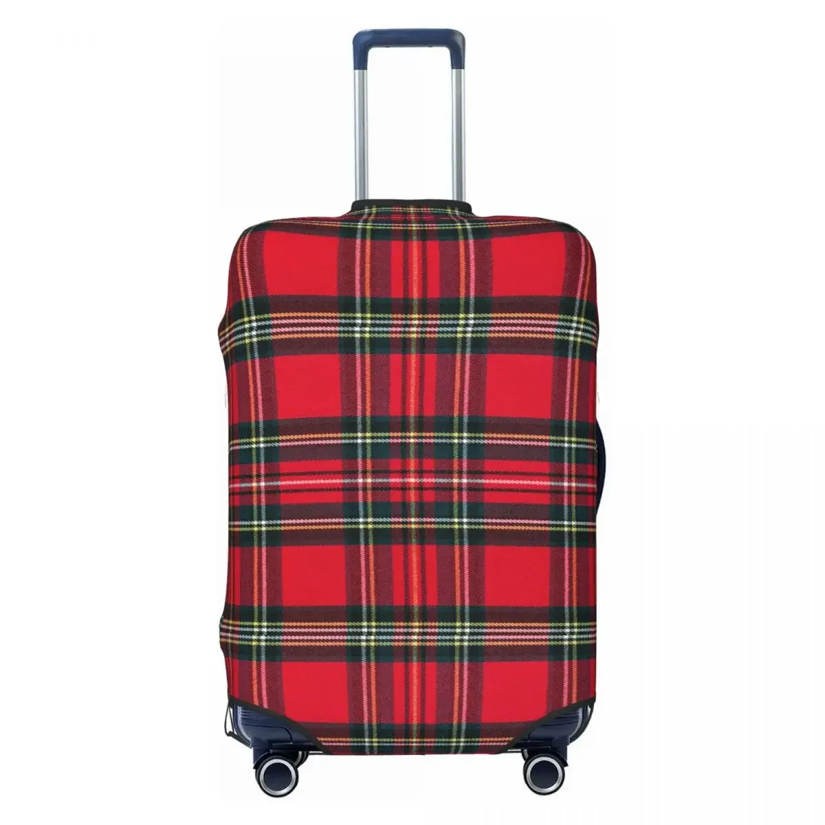 Scottish Stripes Pattern Suitcase Cover Checkered Holiday Business Elastic Luggage Supplies Protection