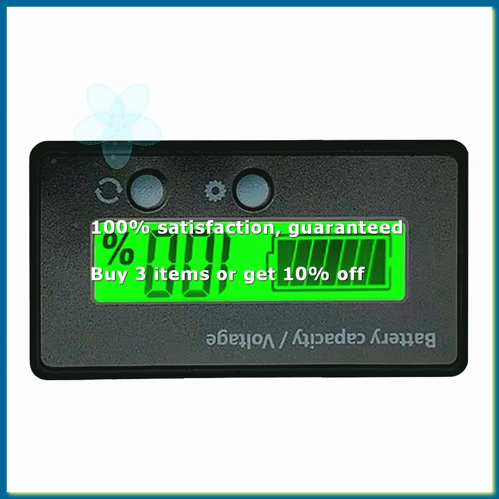 LED Digital Voltmeter Voltage Meter Tester Acid Lead Lifepo4 Lithium Battery Capacity Indicator 12V 24V 36V 48V