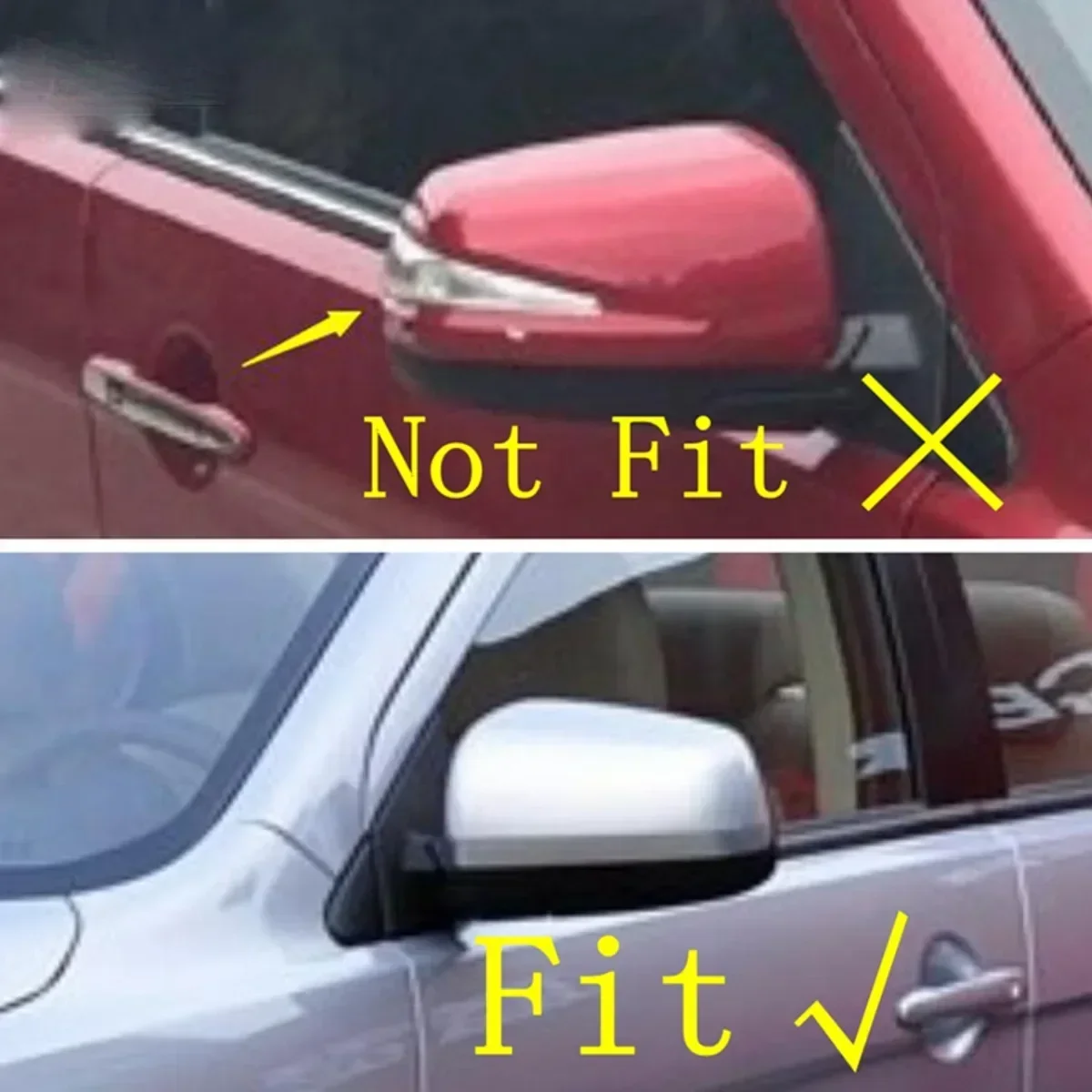 لميتسوبيشي لانسر EX سيدان/هاتشباك 2008-2012 غطاء مرآة غطاء الكسوة شل ملصق زوج الباب الجناح مرآة قبعات يغطي إضافة على #2