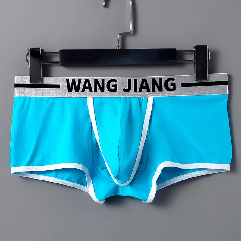 Mens Erotic Trunks Cotton Skin Friendly Breathable Elastic Comfy Panties Gays Penis Ring Bag Bulge Pouch Separation Boxer Shorts