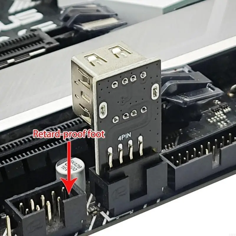 Transfer Data Kecepatan Tinggi 9 Pin ke USB 2.0 Soket Panel Depan Wanita ke 9pin Mainboard Header Extension Adapter Untuk PC