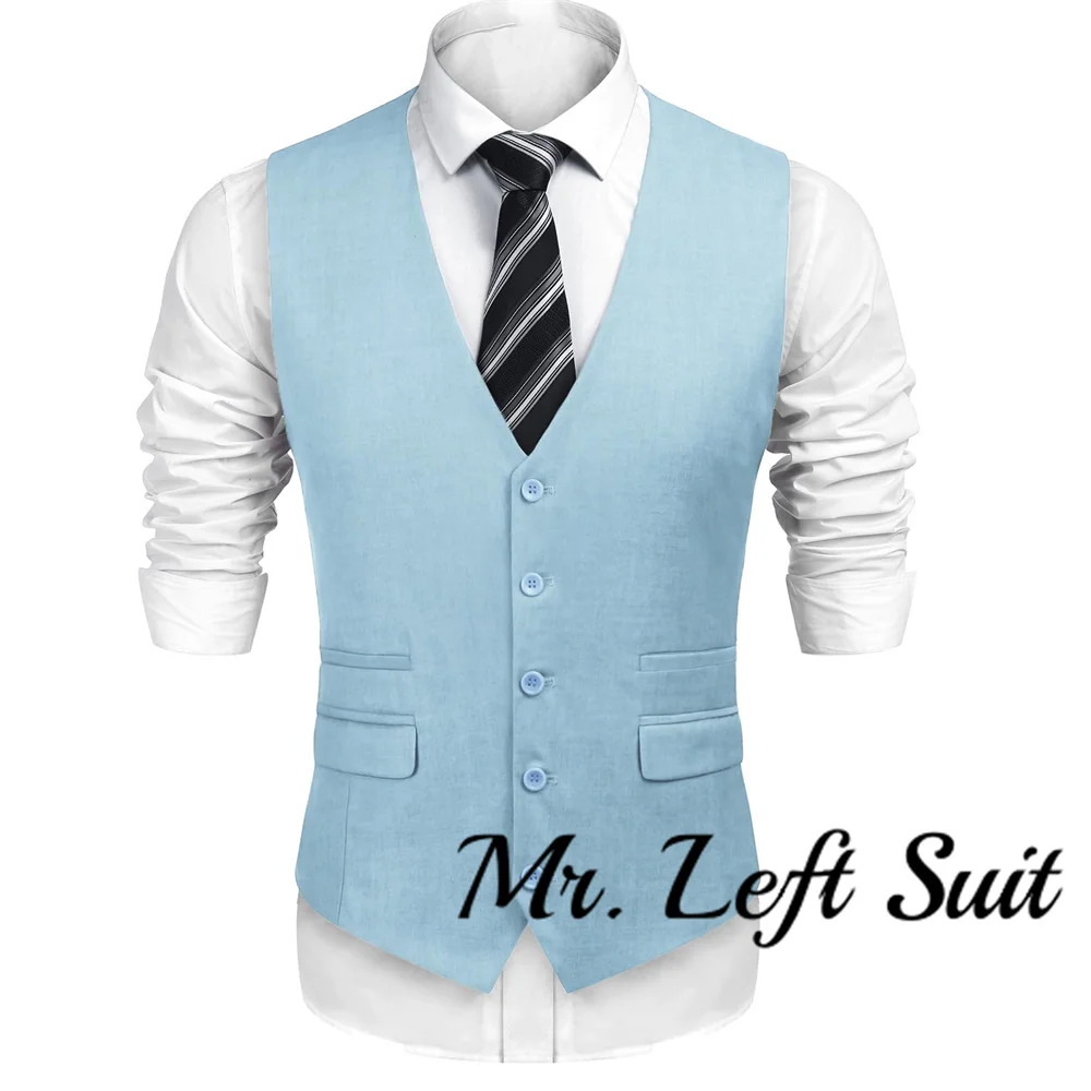 

Mens Suit Vest Formal Dress Vest Slim Fit Buesiness Wedding Waistcoat