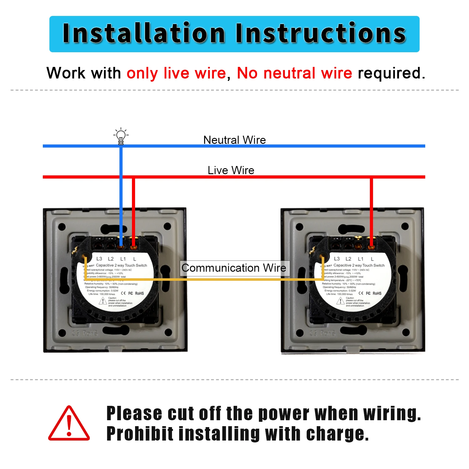 Imagem -05 - Bingoelec Triplo 9gang 2way Toque Interruptor de Luz Interruptor Interruptor Interruptor Interruptor de Vidro de Cristal Temperado ue Padrão Interruptores de Parede