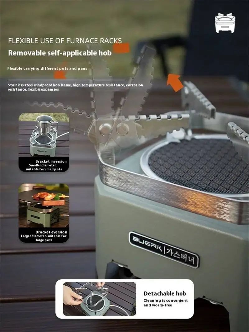 Lohascamping 4000 واط في الهواء الطلق الحفاظ على الطاقة بالأشعة تحت الحمراء عالية الطاقة النارية التخييم سبليت نوع فرن يندبروف موقد #5